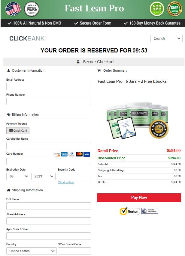 Fast Lean Pro - Secure checkout